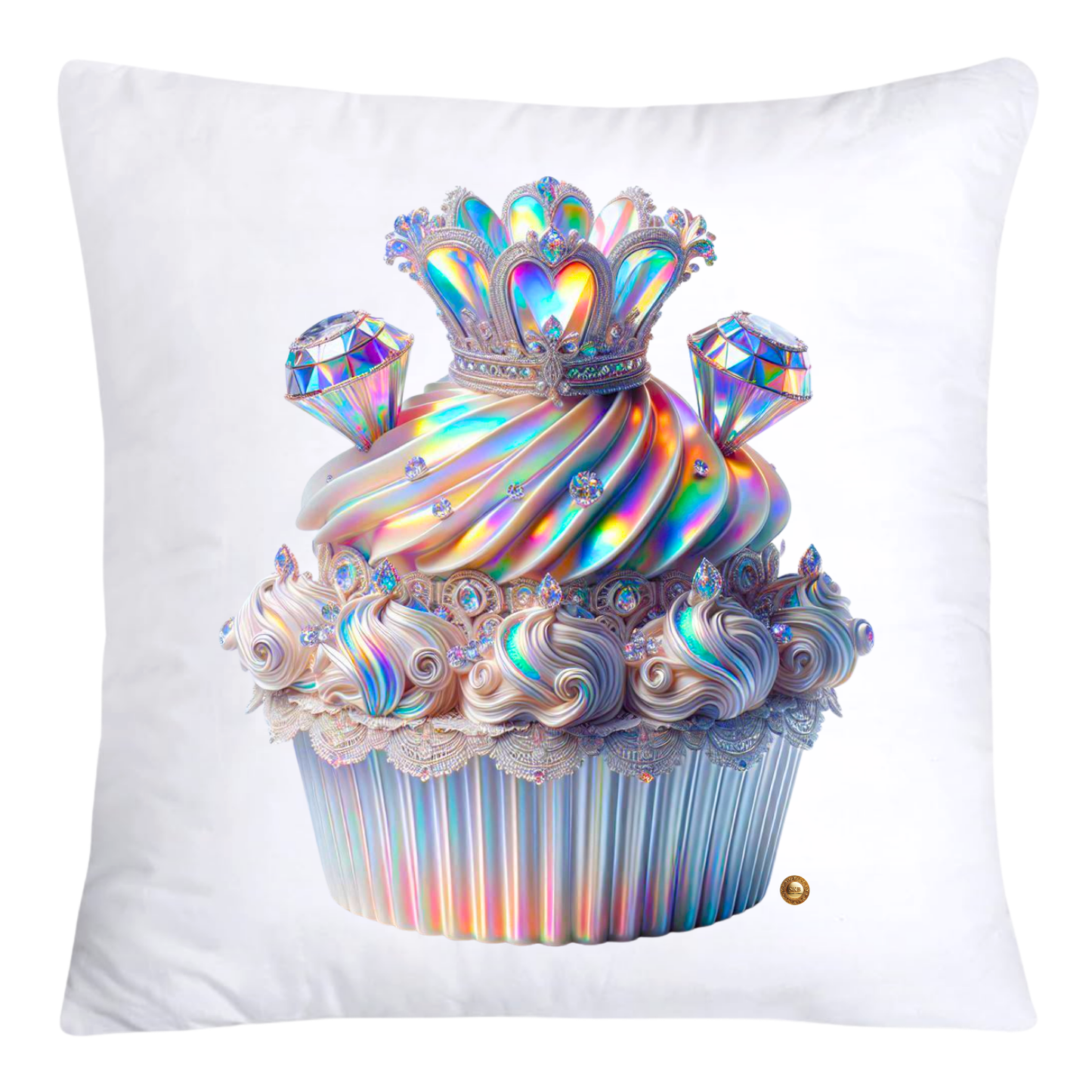 Iridescent Royal Cupcake Pillow Covers 18x18-4032