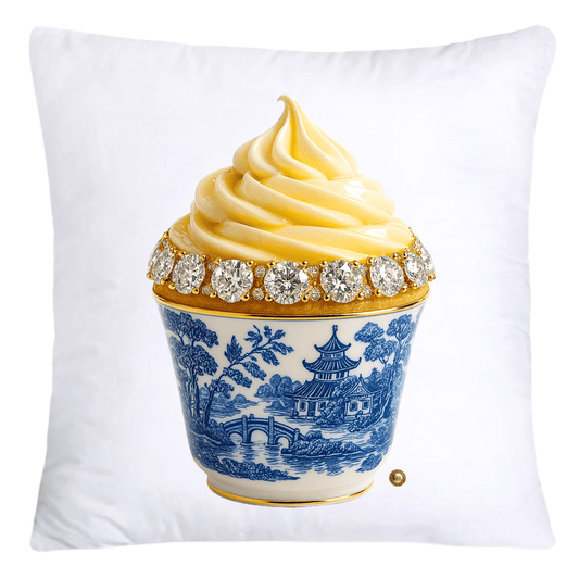 Blue Willow 18x18 Chinoiserie Cupcake Throw Pillow Covers-4530
