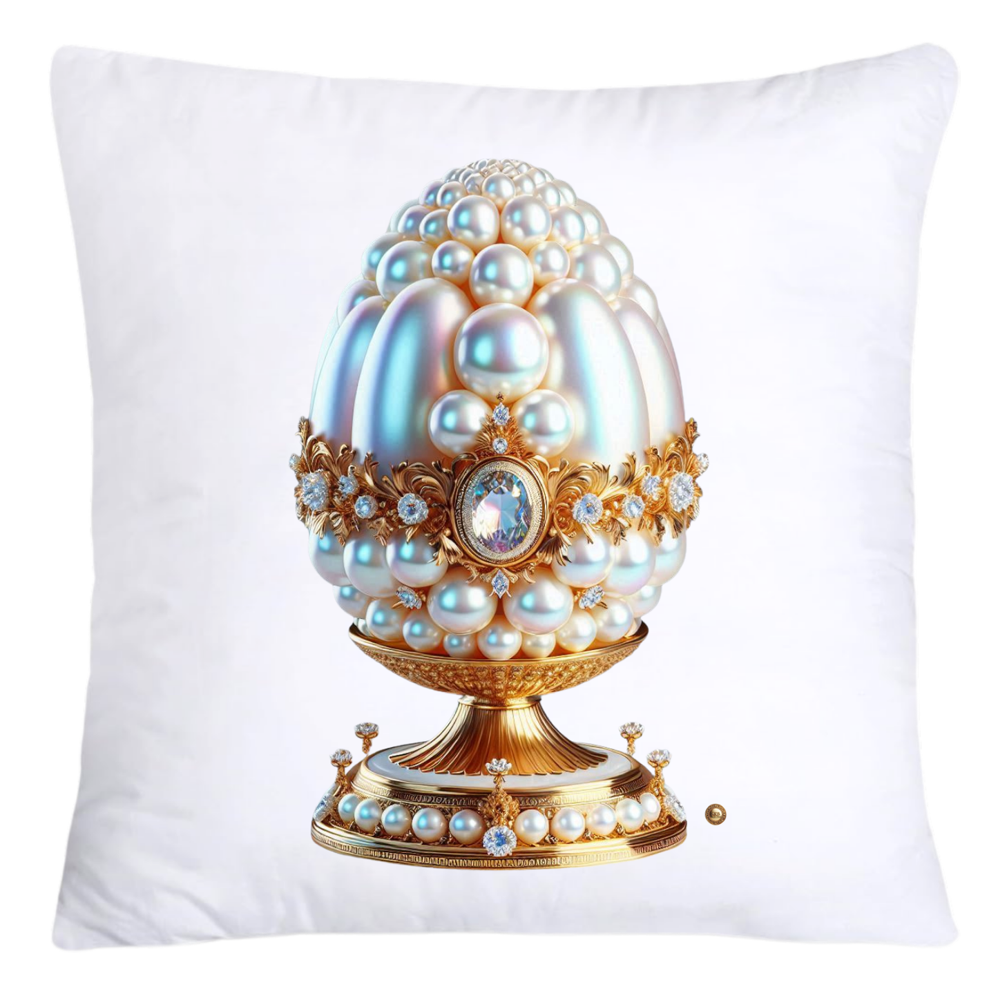 Stunning Gold and Pearls Inspired Faberge Egg Pillow Covers-4576