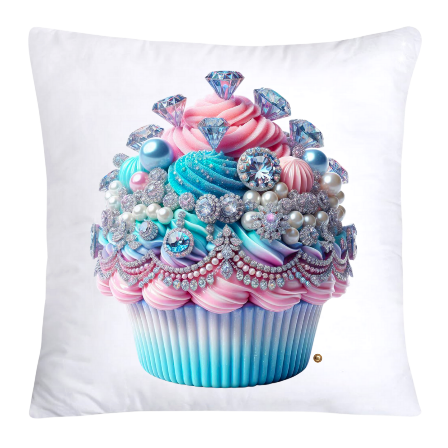 Cotton Candy Pink and Blue Cupcake Pillow Covers-3264