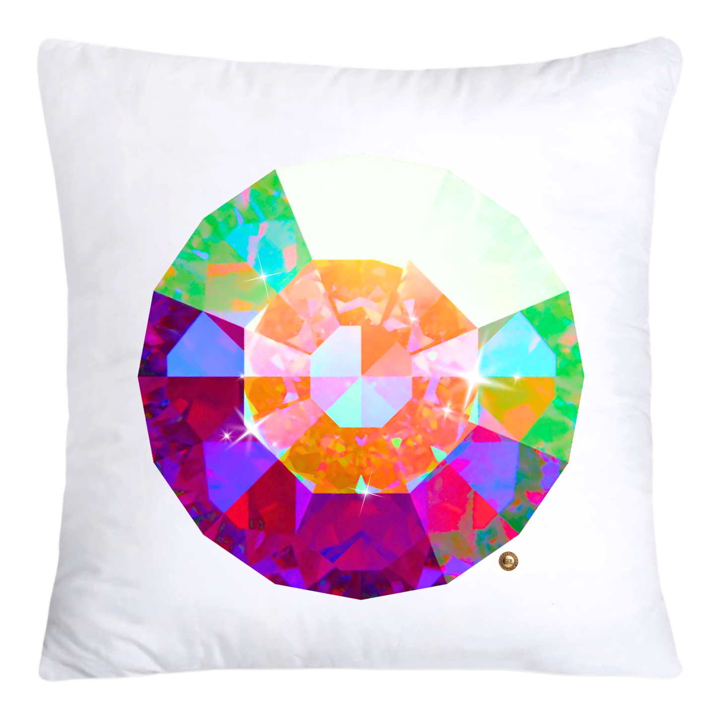 Sparkling Diamonds and Gemstone Pillow Covers 18x18-4699