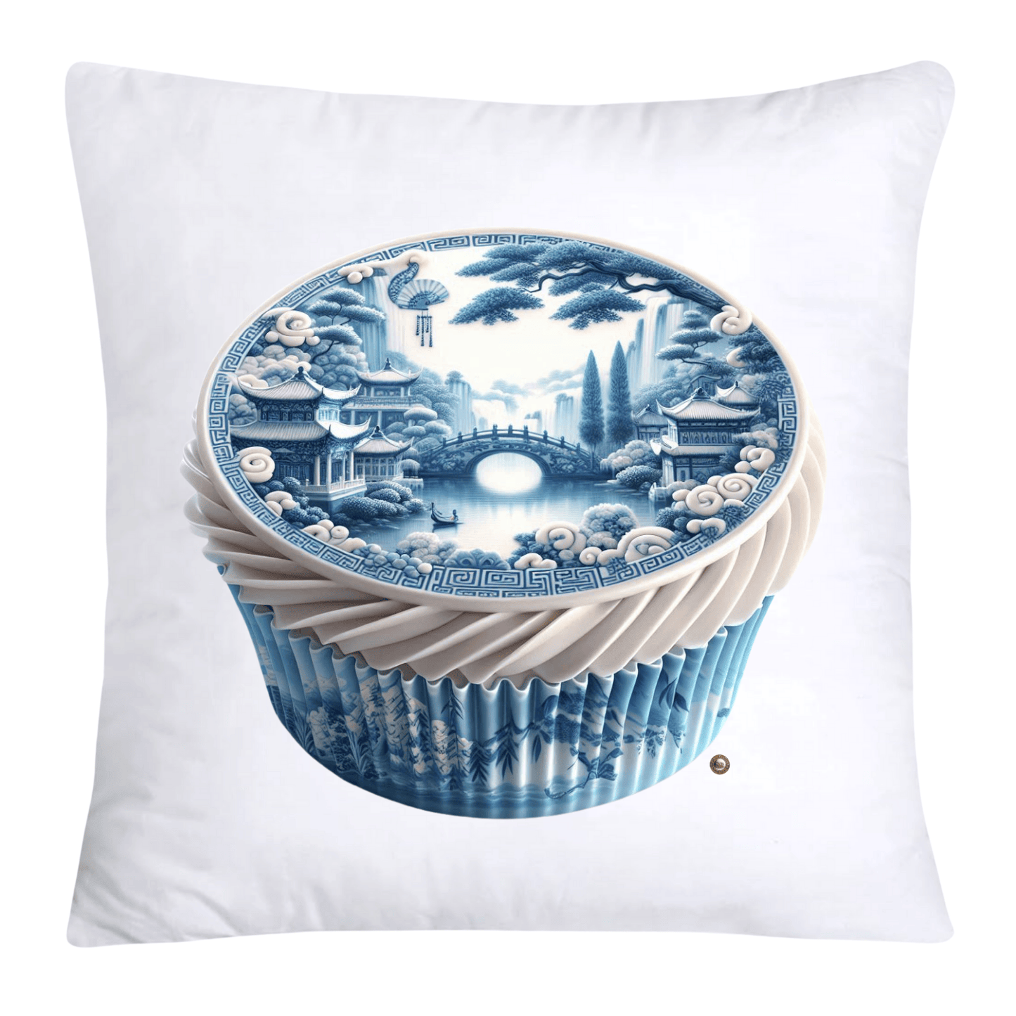 Blue Willow 18x18 Chinoiserie Cupcake Throw Pillow Covers-3789