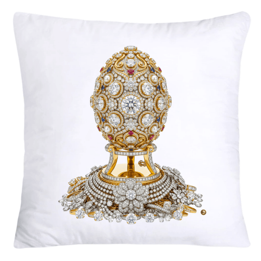 Stunning Gold and Diamonds Faberge Egg Pillow Covers-4406