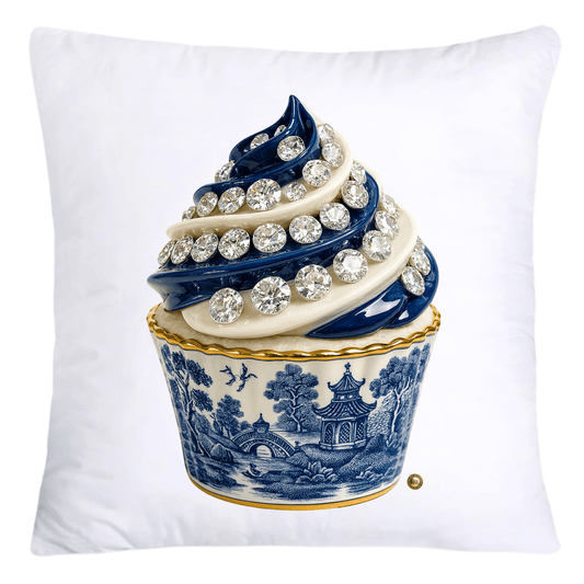 Blue Willow 18x18 Chinoiserie Cupcake Throw Pillow Covers-4520