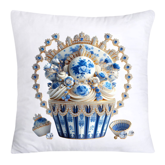 Blue Willow 18x18 Chinoiserie Cupcake Throw Pillow Covers-3803
