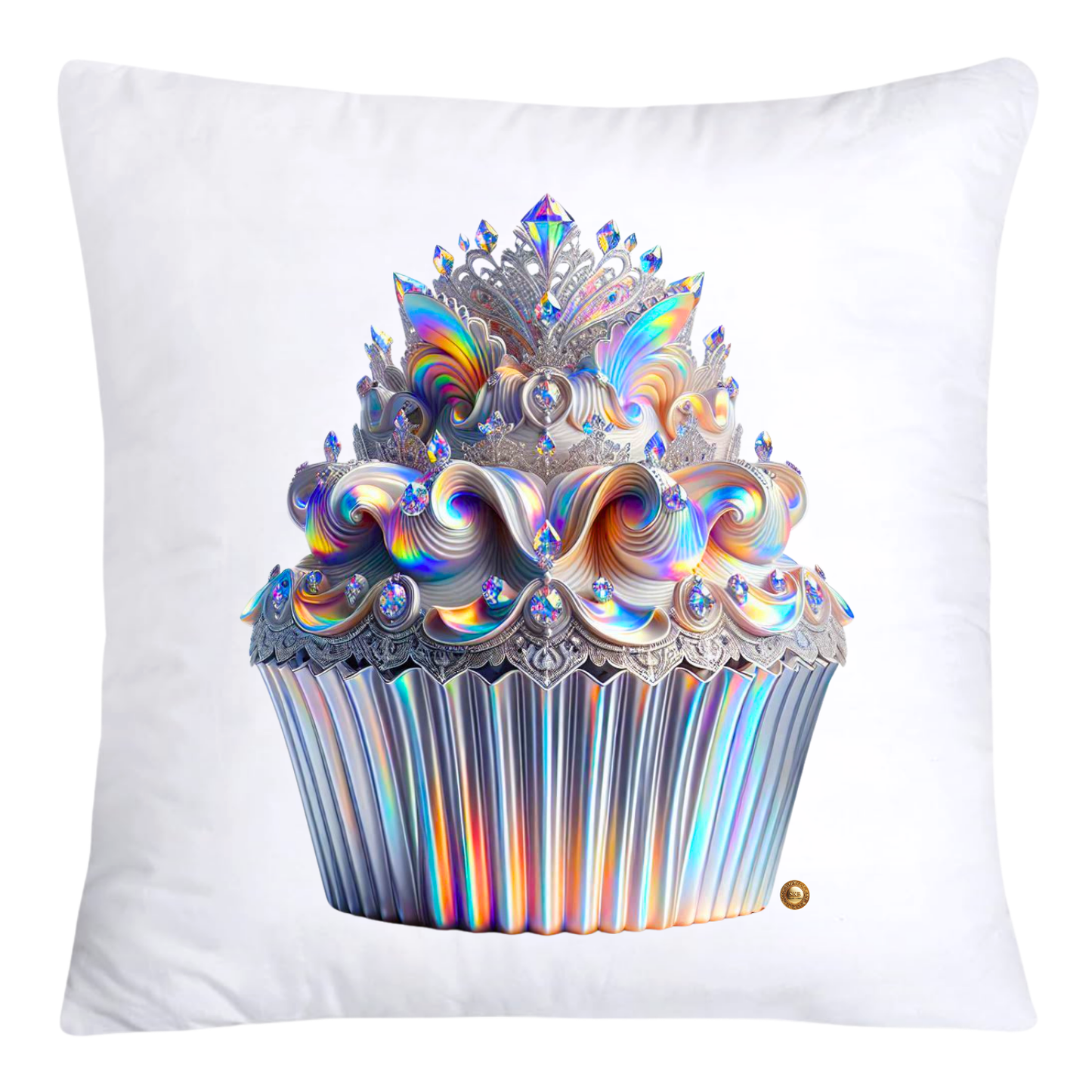 Iridescent Royal Cupcake Pillow Covers 18x18-4048