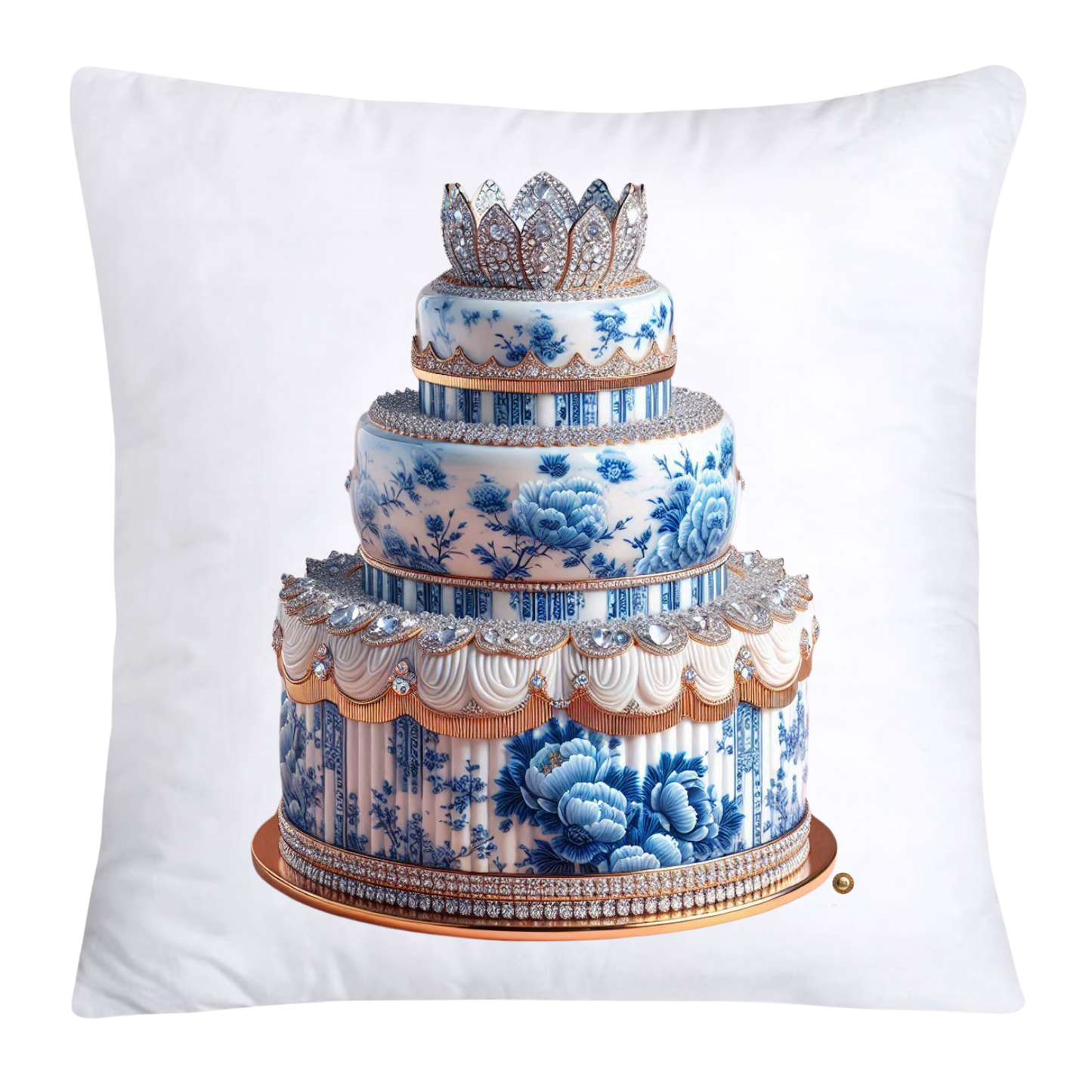Blue Willow Sweet Cake 18x18 Pillow Covers-4899