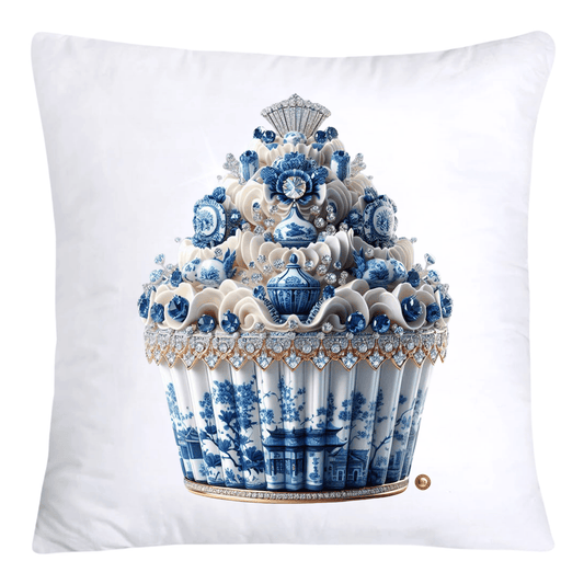 Blue Willow Chinoiserie 18x18 Cupcake Throw Pillow Covers-4133