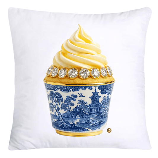 Blue Willow 18x18 Chinoiserie Cupcake Throw Pillow Covers-4537
