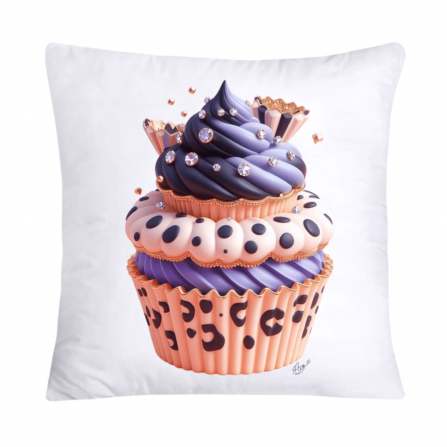 Wild Animal Print Cupcake 18x18 Throw Pillow Covers-790