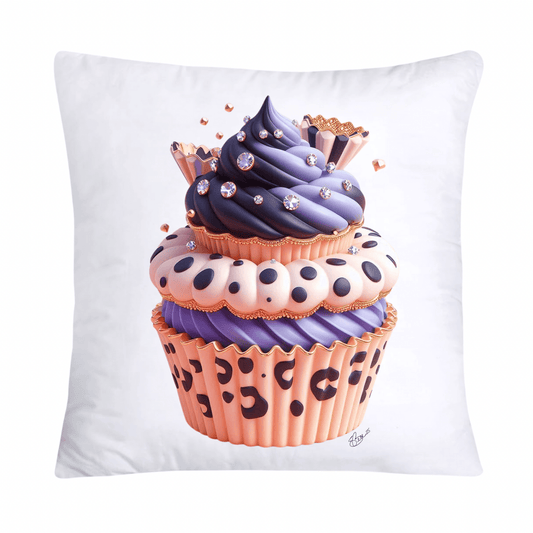 Wild Animal Print Cupcake 18x18 Throw Pillow Covers-790