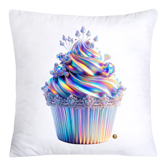Iridescent Royal Cupcake Pillow Covers 18x18-4023