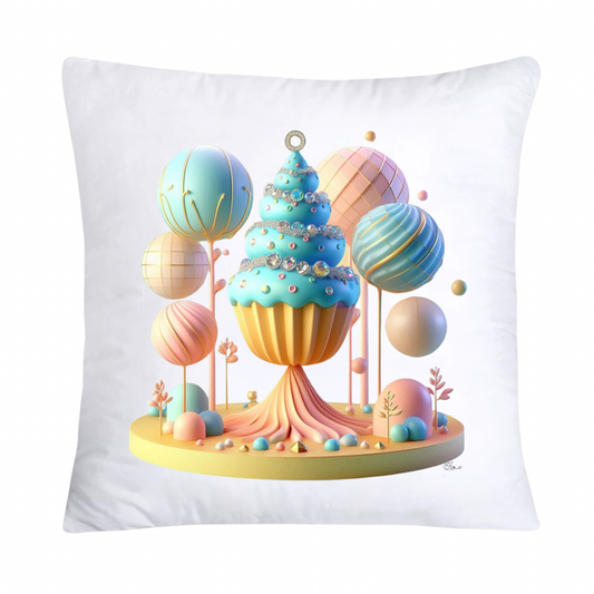 18x18 Pastel Cupcakes Donuts and Candy Pillow Covers-677