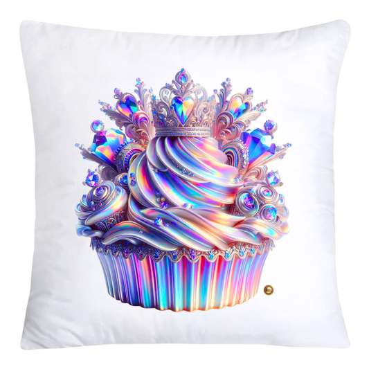 Iridescent Royal Cupcake Pillow Covers 18x18-4013