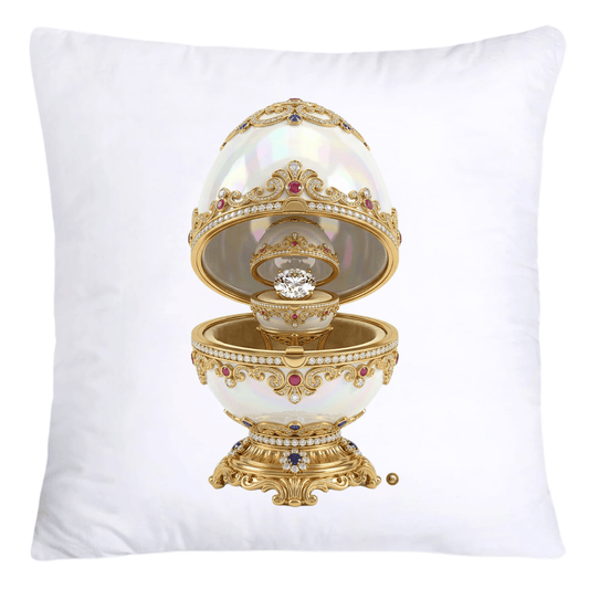 Stunning Gold and Pearls Inspired Faberge Egg Pillow Covers-4571