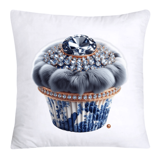 Blue Willow Chinoiserie Cupcake Throw Pillow Covers 18X18-4837