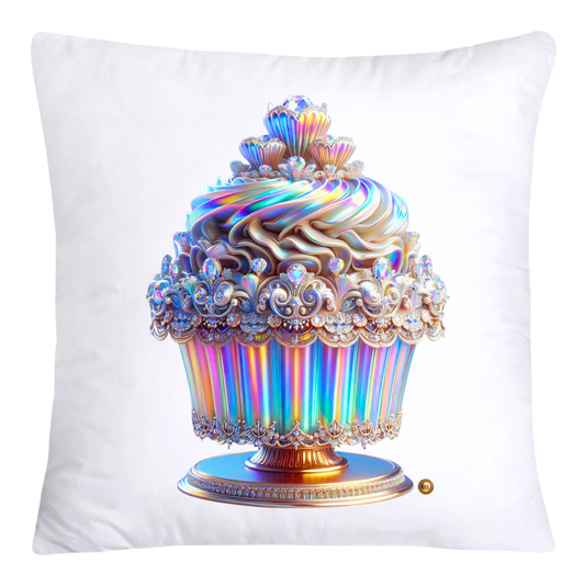 Iridescent Royal Cupcake Pillow Covers 18x18-4051