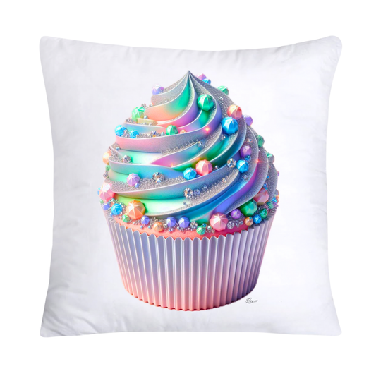 Iridescent Royal Cupcake Pillow Covers 18x18-405
