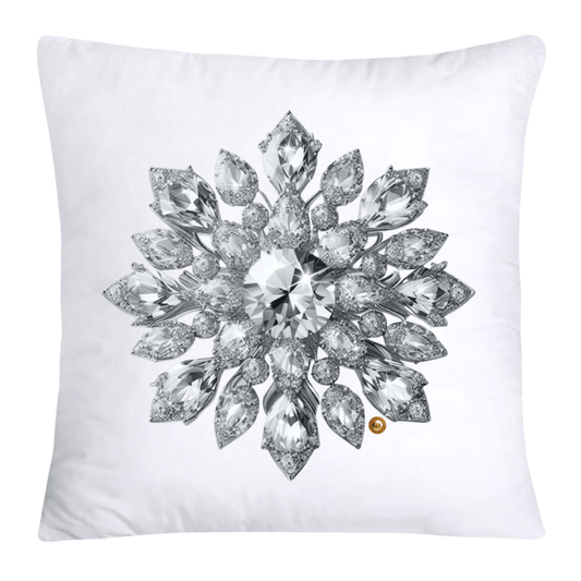 Sparkling Diamond Brooch/Pin Pillow Covers-4778