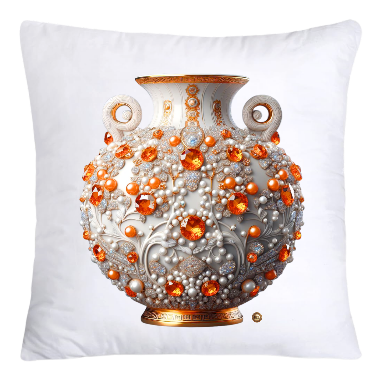 Orange Willow Classic Vase Throw Pillow Covers-5245