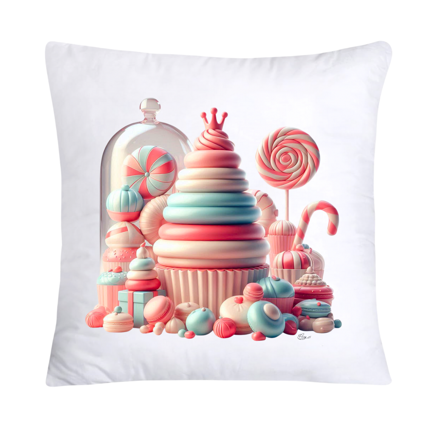 Pastel Cupcake and Candy Pillow Covers-1448