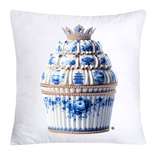 Blue Willow 18x18 Chinoiserie Cupcake Throw Pillow Covers-3797