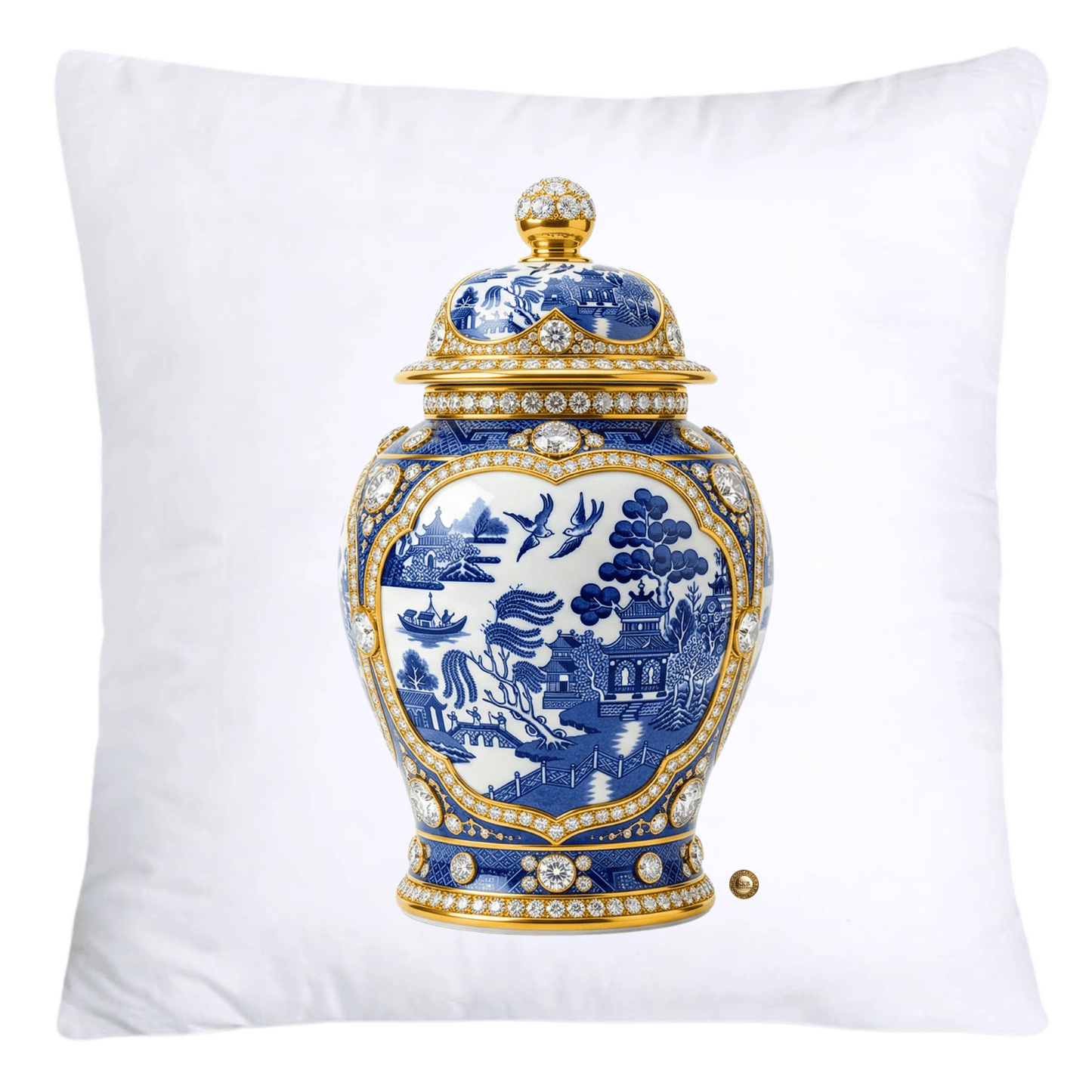 Blue and White Willow Ginger Jar 18x18 Pillow Covers-5298