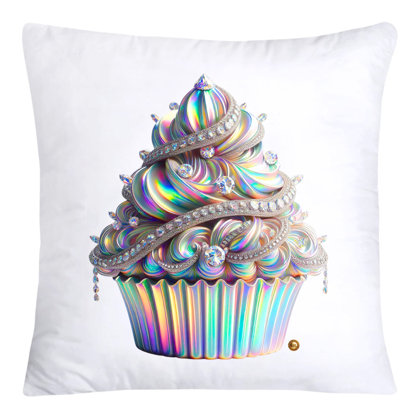 Silver Iridescent Royal Cupcake Pillow Covers 18x18-4656