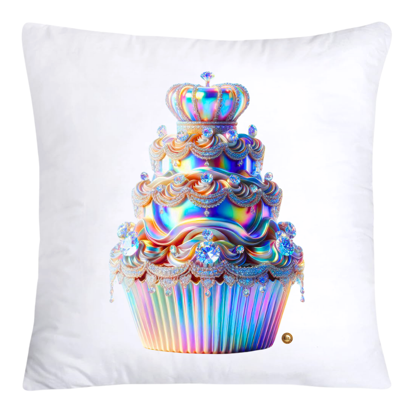 Iridescent Royal Cupcake Pillow Covers 18x18-4038