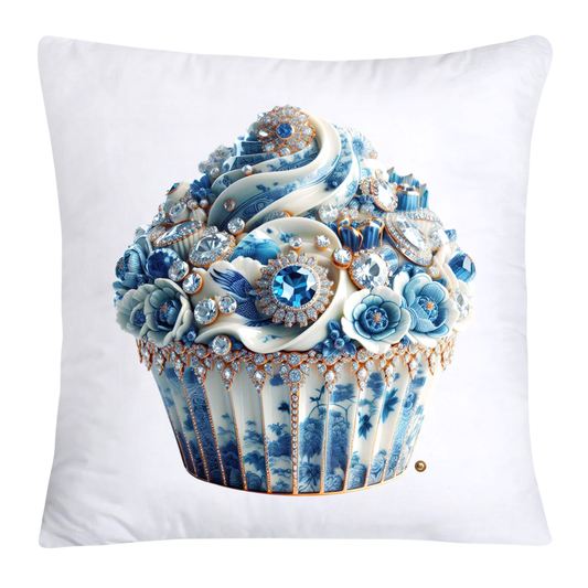 Blue Willow 18x18 Chinoiserie Cupcake Throw Pillow Covers-3807
