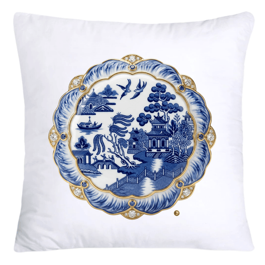 Blue Willow Whimsical Donut Throw Pillow Covers 18X18-4426
