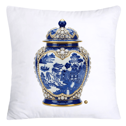 Blue and White Willow Ginger Jar 18x18 Pillow Covers-5297