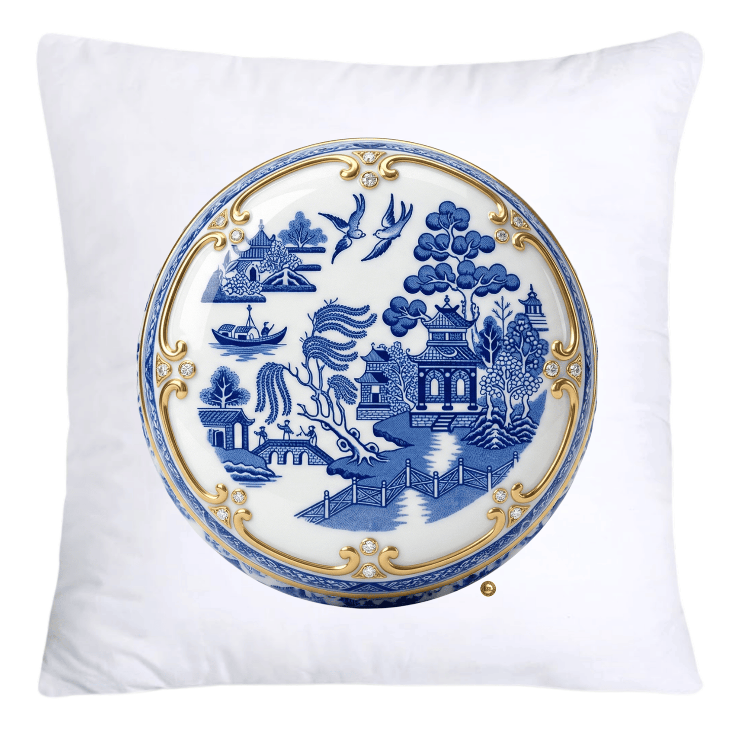 Blue Willow Whimsical Donut Throw Pillow Covers 18X18-4441