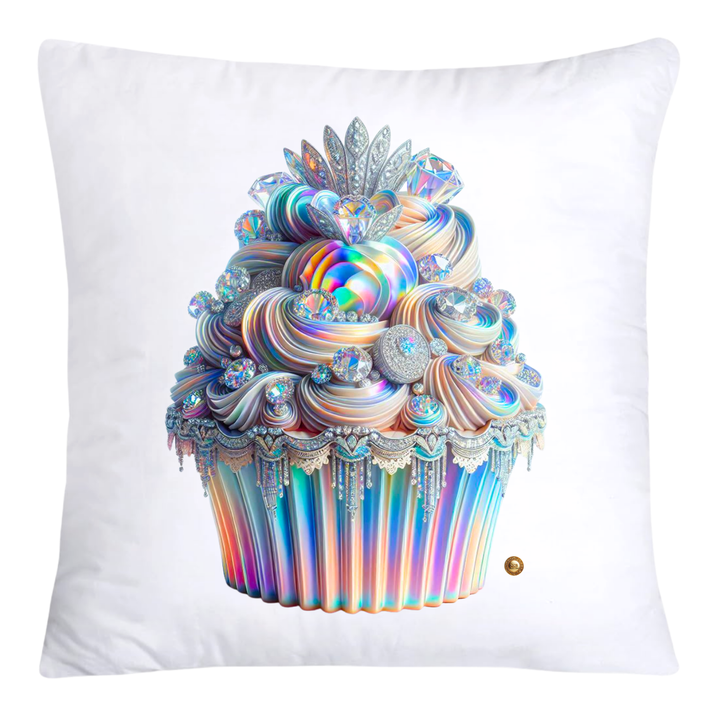 Iridescent Royal Cupcake Pillow Covers 18x18-4040