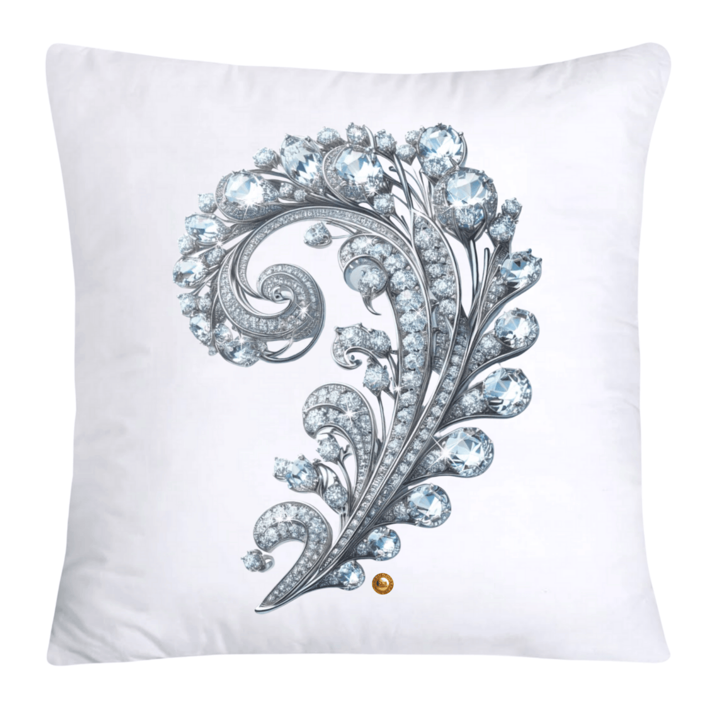 Sparkling Diamond Brooch/Pin Pillow Covers-4780