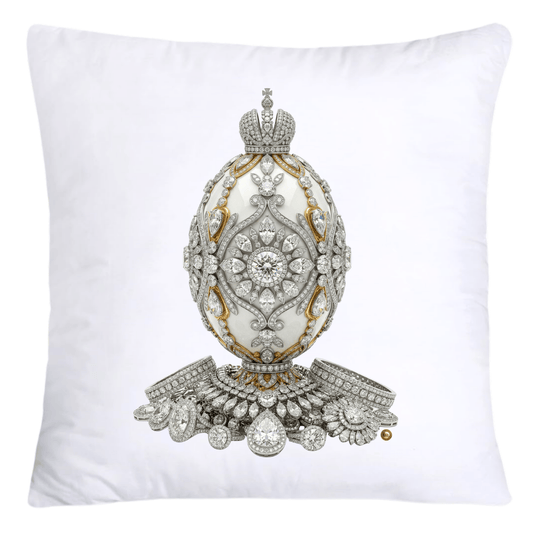 Stunning Gold and Diamonds Faberge Egg Pillow Covers-4403