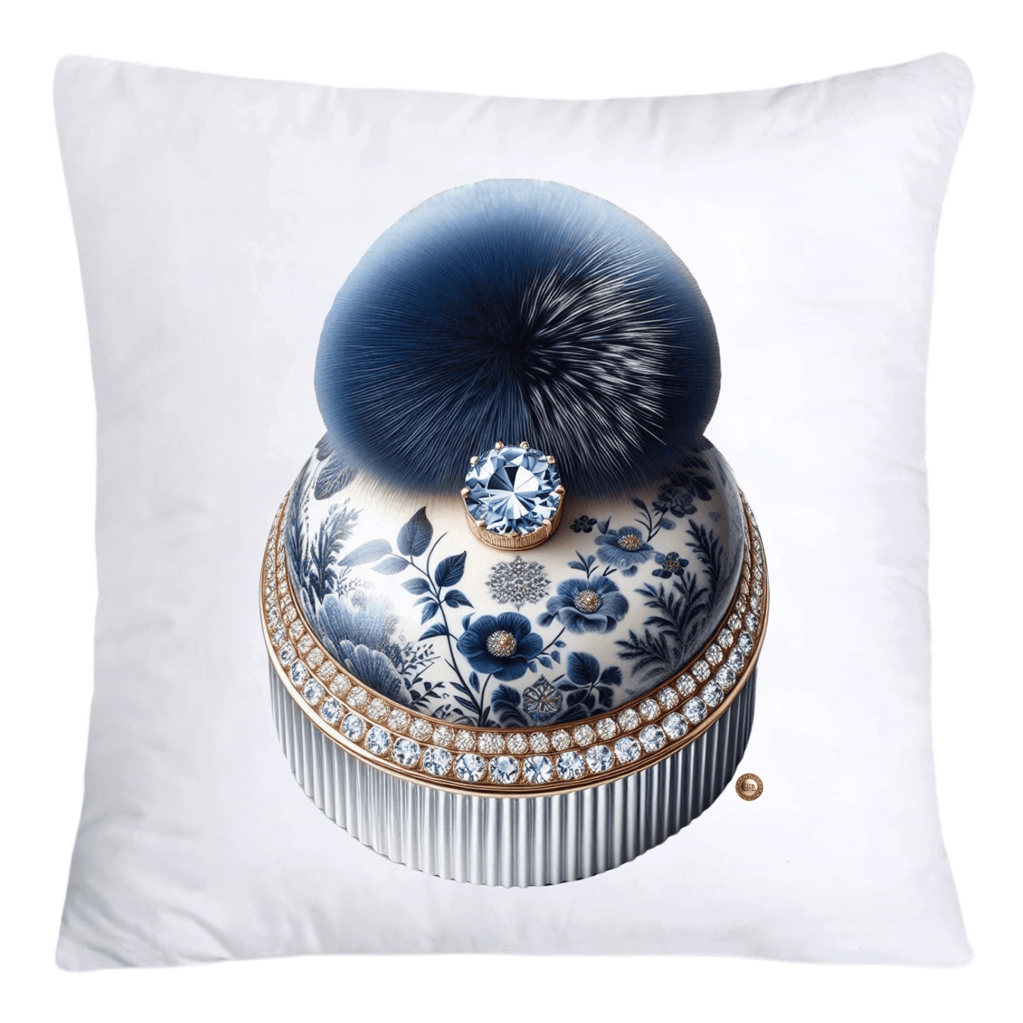 Blue Willow Chinoiserie Cupcake Throw Pillow Covers 18X18-4685