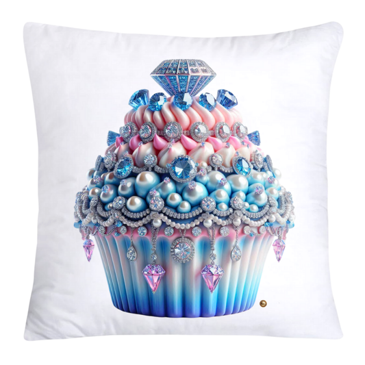 Cotton Candy Pink and Blue Cupcake Pillow Covers-3255