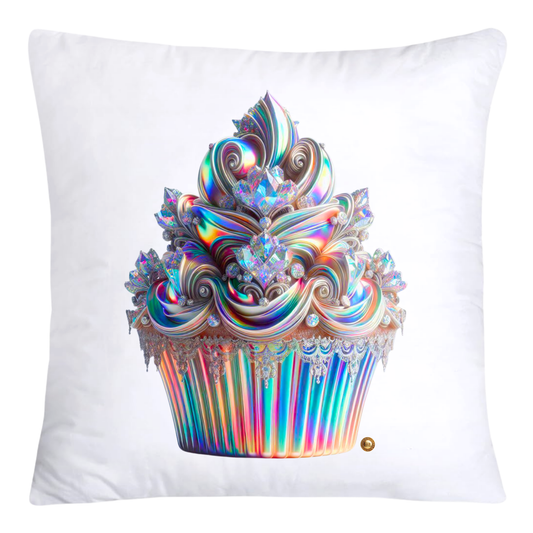 Iridescent Royal Cupcake Pillow Covers 18x18-4017
