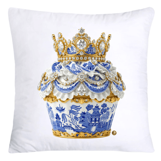 Blue Willow 18x18 Chinoiserie Cupcake Throw Pillow Covers-4546