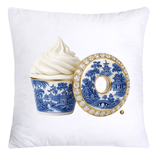 Blue Willow 18x18 Chinoiserie Cupcake Throw Pillow Covers-5002