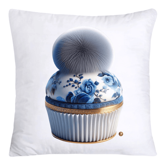 Blue Willow Chinoiserie Cupcake Throw Pillow Covers 18X18-4669
