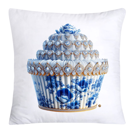 Blue Willow 18x18 Chinoiserie Cupcake Throw Pillow Covers-3802