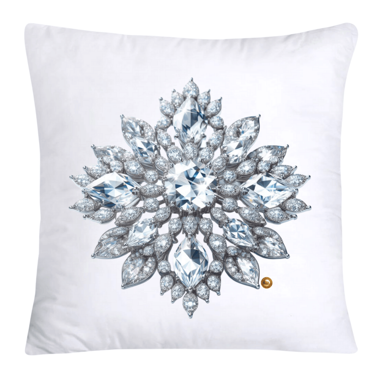 Sparkling Diamond Brooch/Pin Pillow Covers-4777