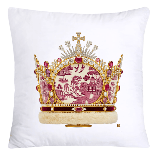 Pink Willow Royal King/Queen Crown Pillow Covers-4381
