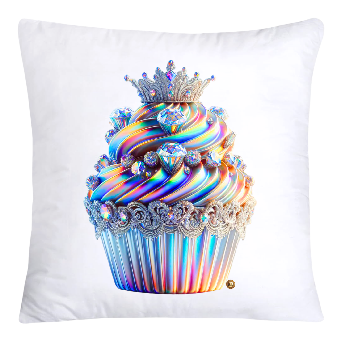 Iridescent Royal Cupcake Pillow Covers 18x18-4030