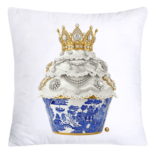 Blue Willow 18x18 Chinoiserie Cupcake Throw Pillow Covers-4543