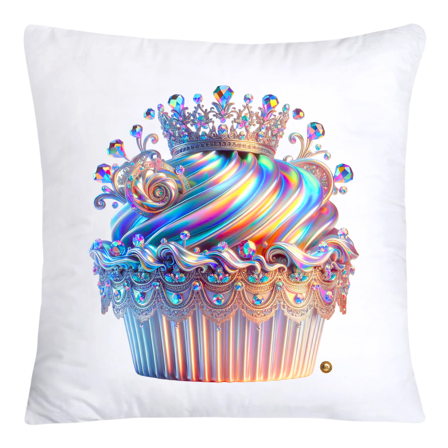 Iridescent Royal Cupcake Pillow Covers 18x18-4024