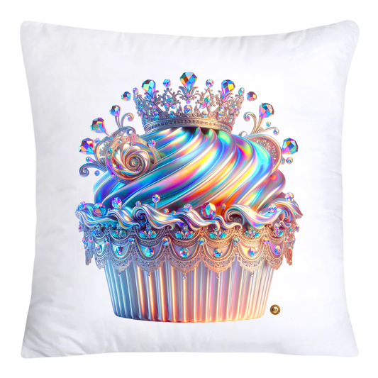 Iridescent Royal Cupcake Pillow Covers 18x18-4024