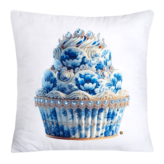 Blue Willow 18x18 Chinoiserie Cupcake Throw Pillow Covers-3806